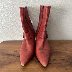 Circa Joan & David Comfort 365 Vintage Pump Pointed Toe Booties Buckle Side